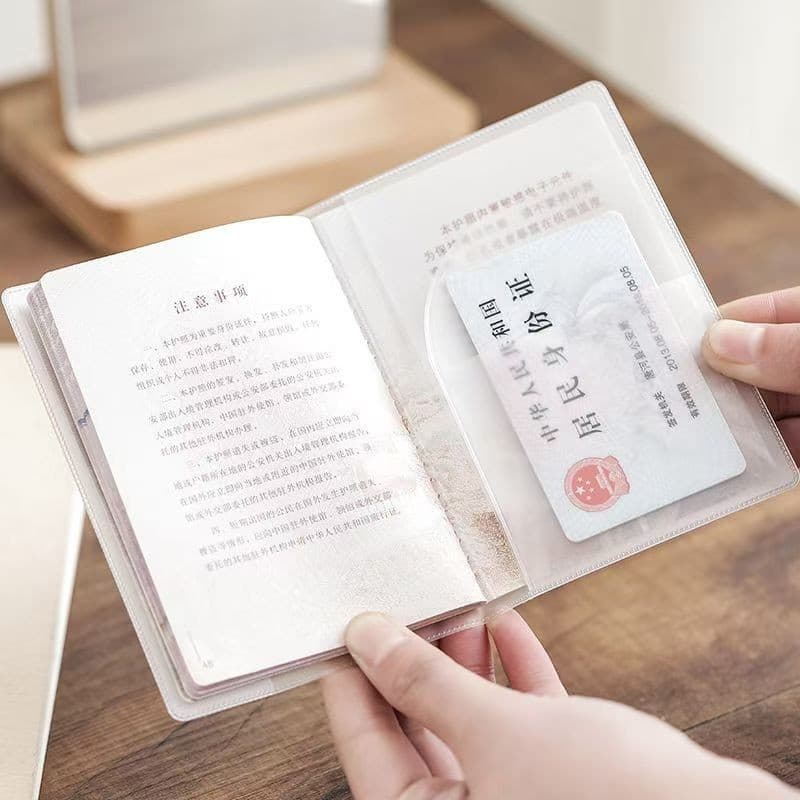 ซองใส่พาสปอร์ตแบบใส ปกใส่หนังสือเดินทาง ซองใส่พาสปอร์ต กันน้ำ เคสพาสปอร์ต Passport case รูปที่ 3