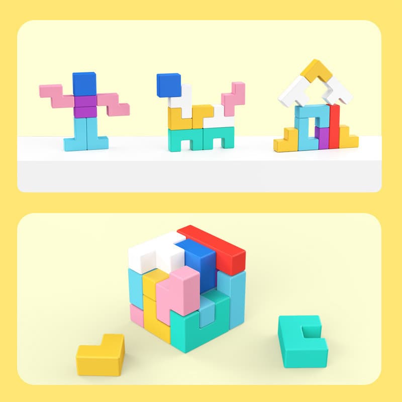 COD บล็อกของเล่น ของเล่น Tetris การซ้อนสามมิติ ของเล่นเสริมพัฒนาการเด็ก รูปที่ 8