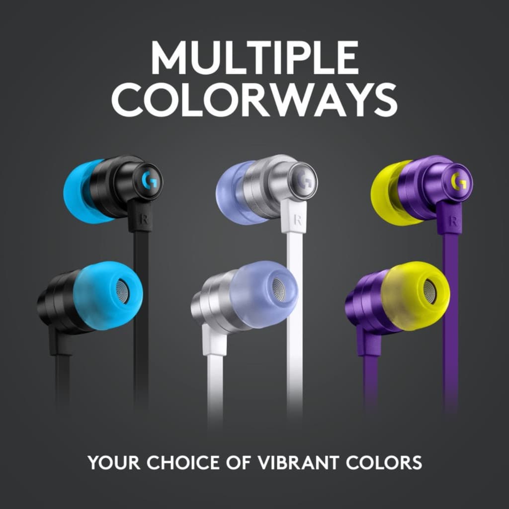 LOGITECH G333 GAMING EARPHONES WITH MIC AND DUAL DRIVERS หูฟังเกมมิ่ง เชื่อมต่อได้ทั้ง AUX & USB-C รูปที่ 2