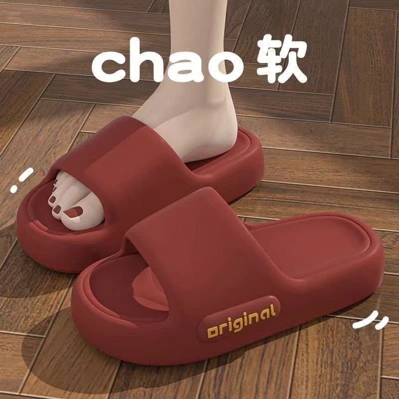 รองเท ้ าแตะผู ้ หญิงฤดูร ้ อนหนาSoledสวมใส ่ ด ้ านนอกรองเท ้ าแตะสีแดงขนาดใหญ ่ Anti-Slip Home Bath Muteคู ่ ขนาด x028 รูปที่ 6