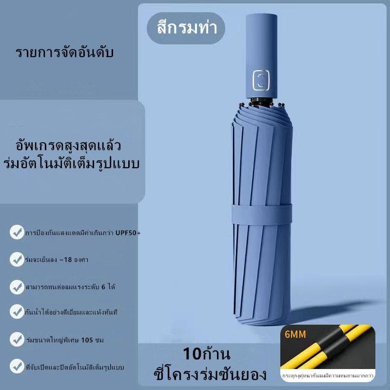 CY.ร่มกันUV สะดวกในการพกพา น้ำหนักเบา หลายสไตล์ กันฝน กันแดด Umbrella คุณภาพดี มิ้นท์ รูปที่ 2