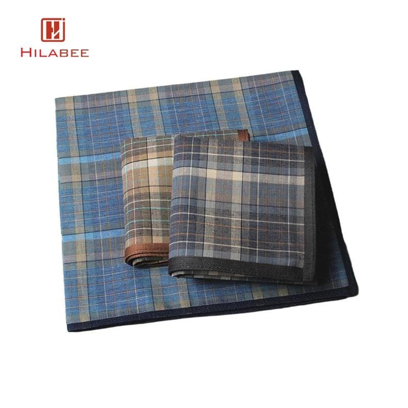 ผ้าเช็ดหน้าผู้ชายผ้าฝ้าย 6 ชิ้น ผ้าขนหนูเหงื่อ Premium 40x40 ซม. ลายทาง รูปที่ 9