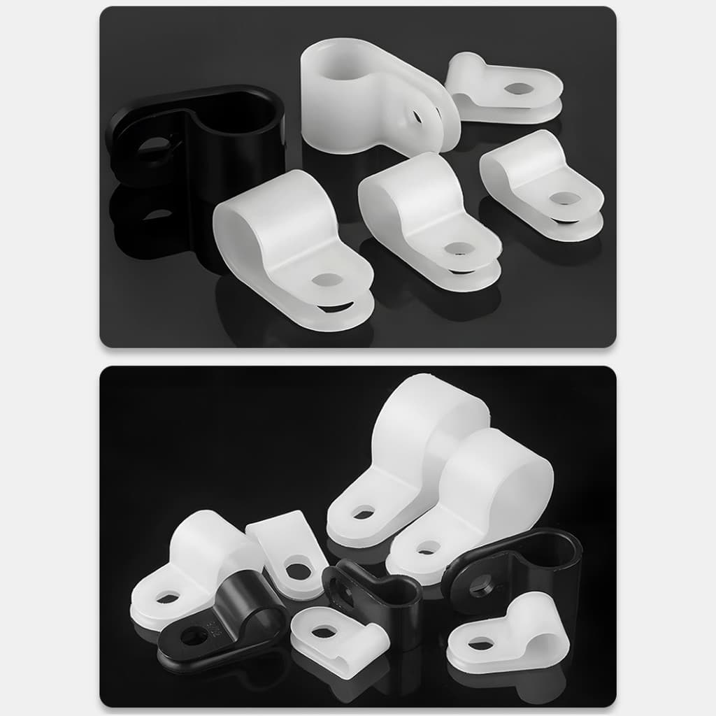 เคเบิ้ลแคลมป์ Cable Clamp 10,50/ชิ้น พลาสติกไนลอน ตัวR,ตัวU จัดเก็บสายไฟ ตัวล็อคสายไฟ กิ๊ปยึดสายไฟ รูปที่ 4
