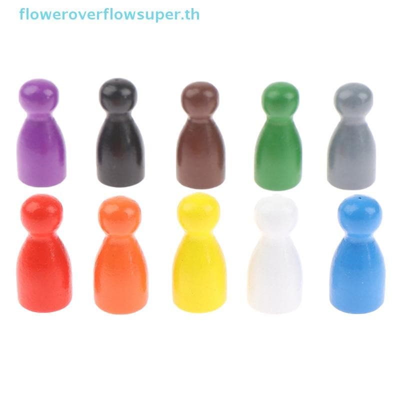 FSTH 100PCS เส้นผ่านศูนย์กลาง Pawn ไม้ Pawn ชิ้นหมากรุก BoardGame อุปกรณ์เสริม MarkingColor HH รูปที่ 8