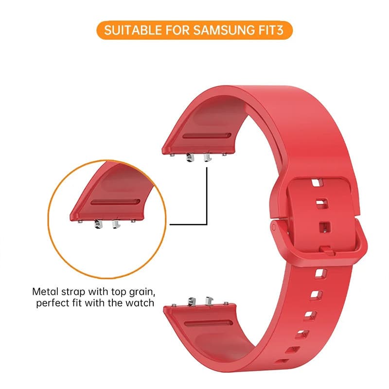 สายซิลิโคน for Samsung Galaxy Fit 3 เข็มขัดยางกีฬาการเปลี่ยนอุปกรณ์เสริม Samsung Fit 3 สายนาฬิกา รูปที่ 8