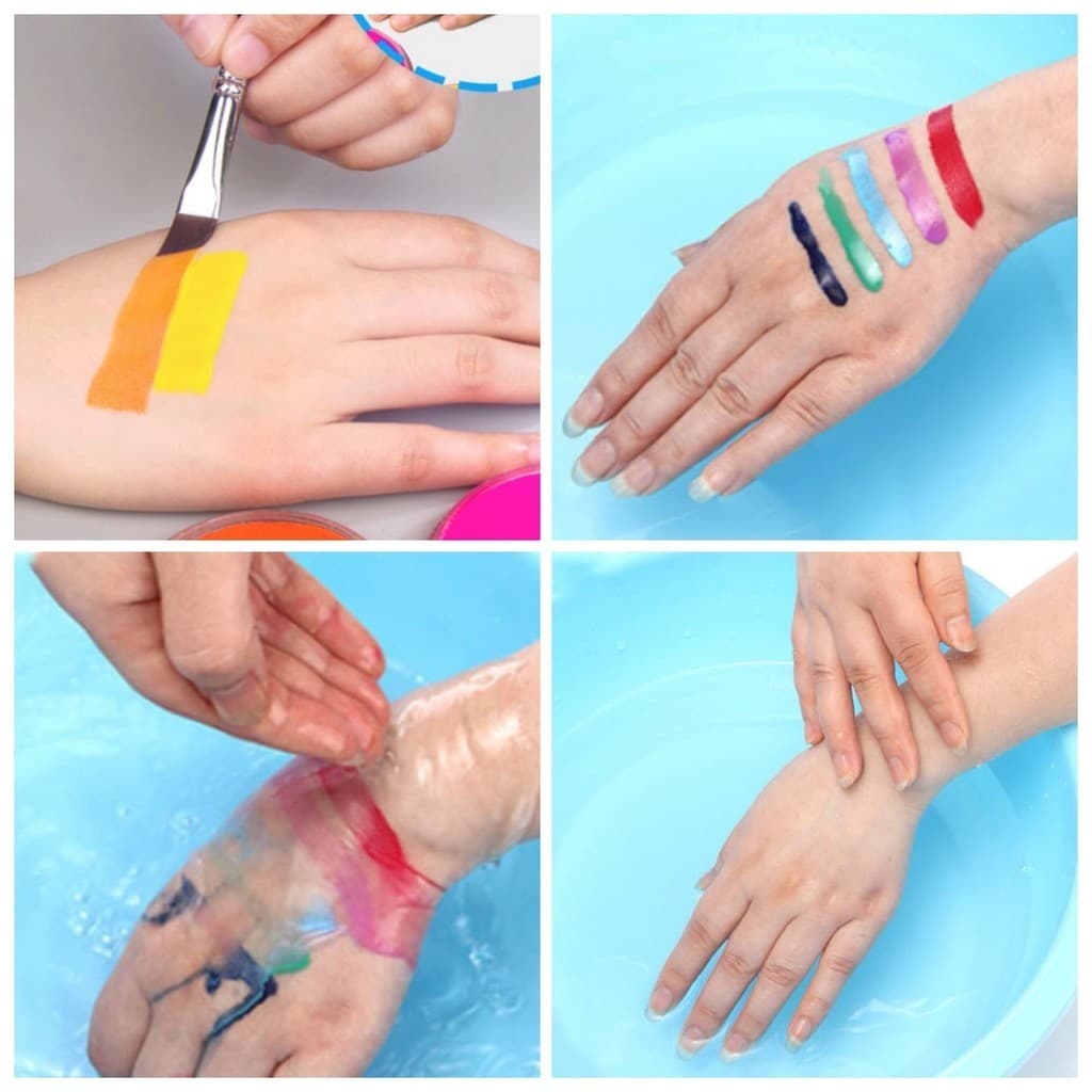 สีน้ำ ทาหน้า สีพรางหน้า เพ้นท์หน้า สีทาหน้า บอดี้เพ้นท์ กิจกรรมปาร์ตี้ ภาคสนาม ไร้สารพิษ ล้างออกง่าย เกรดพรีเมี่ยม รูปที่ 5