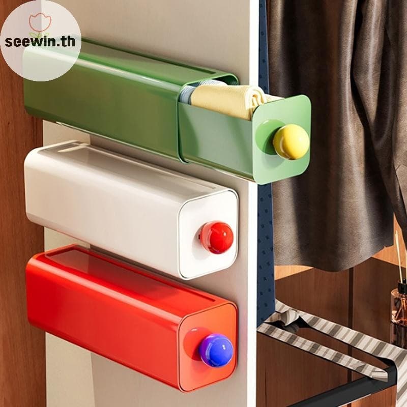 Seewin 1PC Wall Mount ถุงเท้ากางเกงประหยัดพื้นที่กางเกง Organizer สําหรับตู้เสื้อผ้าห้องนอนชุดชั้นในกล่องเก็บ th รูปที่ 1