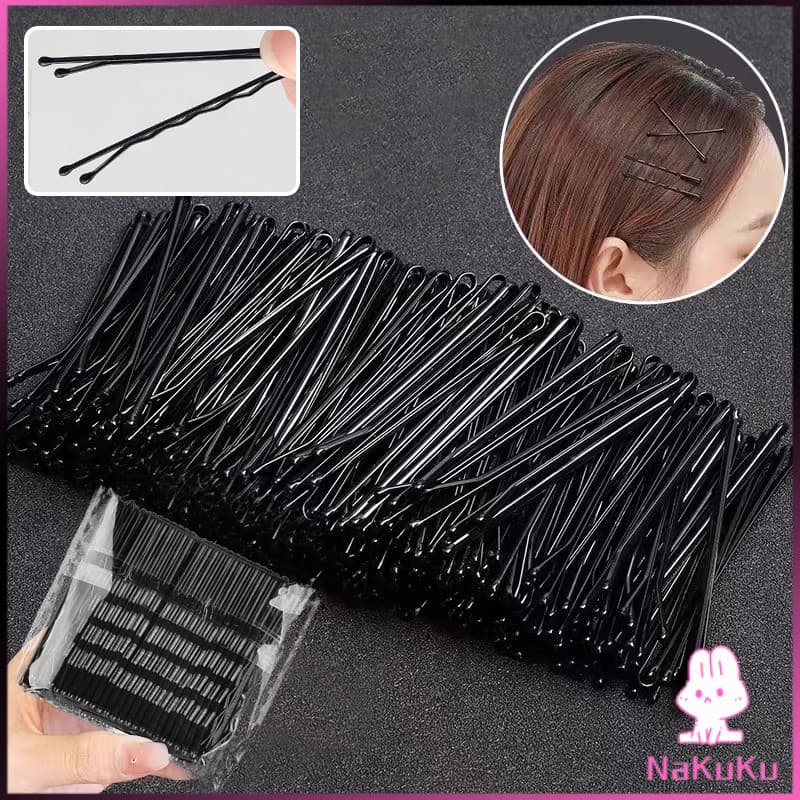 NKK กิ๊บดำติดผม 50PCS โลหะ ทรงผมเรียบง่ายคลิปเล็ก วัสดุดีเยี่ยม hair clip รูปที่ 2