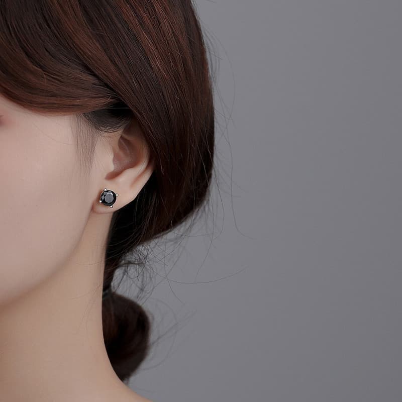 COD-คลิปหู Super Glitter คลิปหูระดับไฮเอนด์ที่เรียบง่ายต่างหูแม่เหล็กเพทาย ผู้ชายและผู้หญิง รูปที่ 6