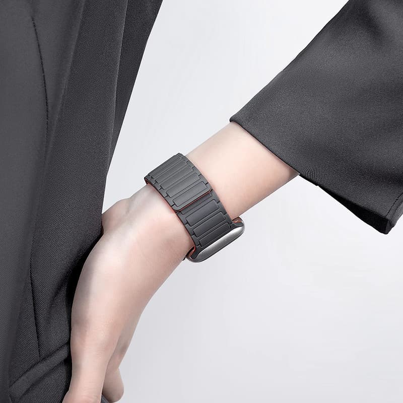 กีฬามีแม่เหล็กซิลิโคนสายรัด for Iwatch Series 11 10 9 8 7 6 5 4 3 2 Apple Watch Ultra 3 2 49 SE 46 45 42 41 40 44 38 มม รูปที่ 7