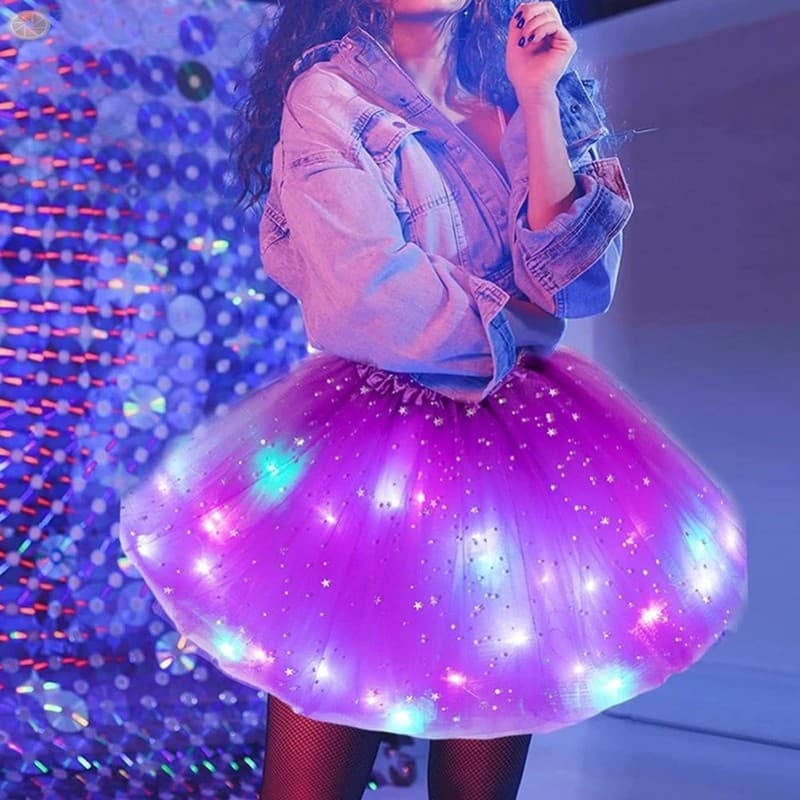 CODTUTU กระโปรงมีไฟ LED SKIRT กระโปรงสีรุ้ง เด็ก/ผู้ใหญ่ รูปที่ 8