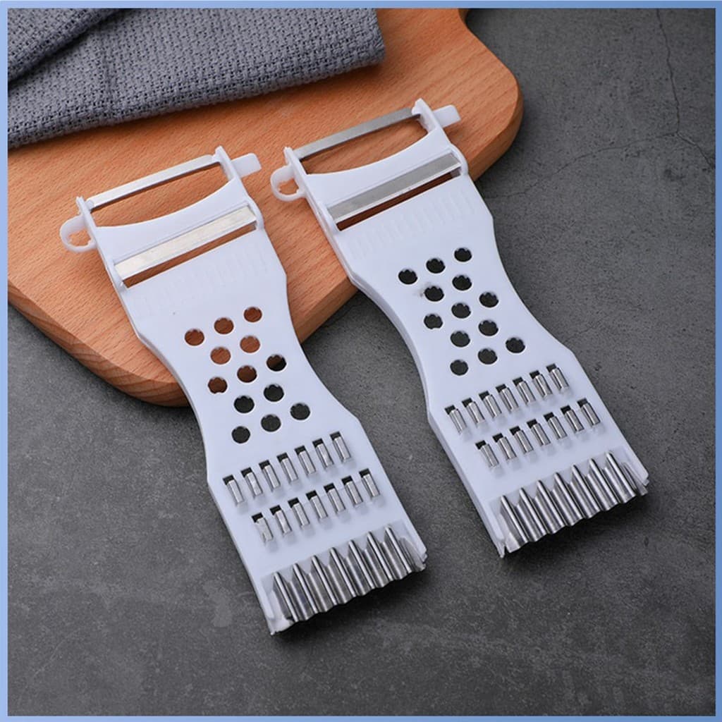 มีดปอกผลไม้ ที่ขูดมะละกอ เครื่องตัดผักเอนกประสงค์ แบบหนา 5in1 veggie chopper รูปที่ 5