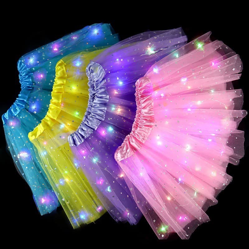 CODTUTU กระโปรงมีไฟ LED SKIRT กระโปรงสีรุ้ง เด็ก/ผู้ใหญ่ รูปที่ 5
