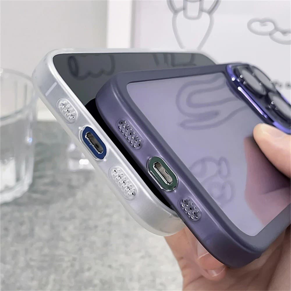 เคสโทรศัพท์ใสสีเหมาะสําหรับiphone 16 15 14 12 13 11 Pro Max 7 8 Plus X XS Max XR รูปที่ 8