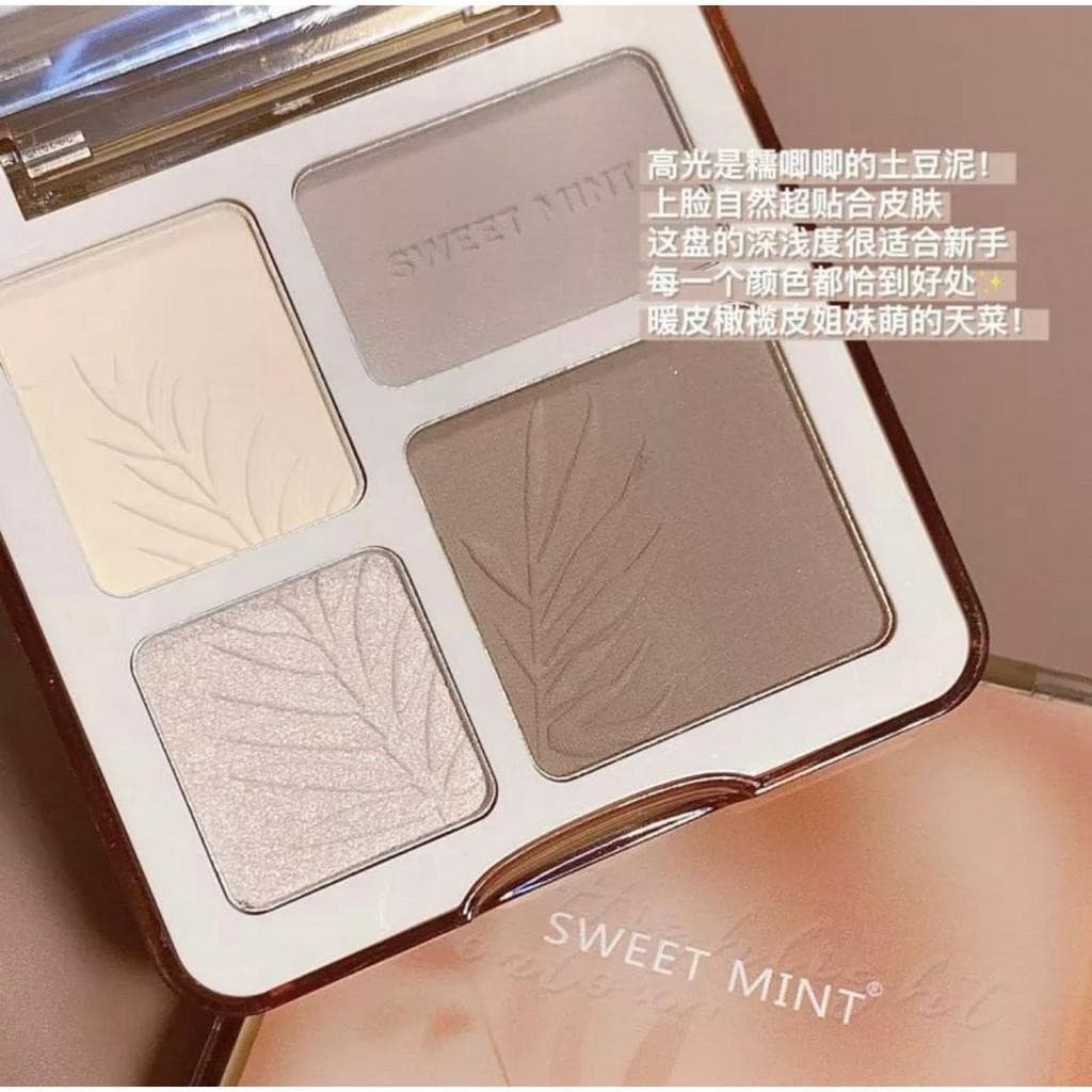 M320 Sweet Mint พาเลทคอนทัวร์ ไฮไลท์จมูก เนื้อฝุ่น ติดทนนาน รูปที่ 8
