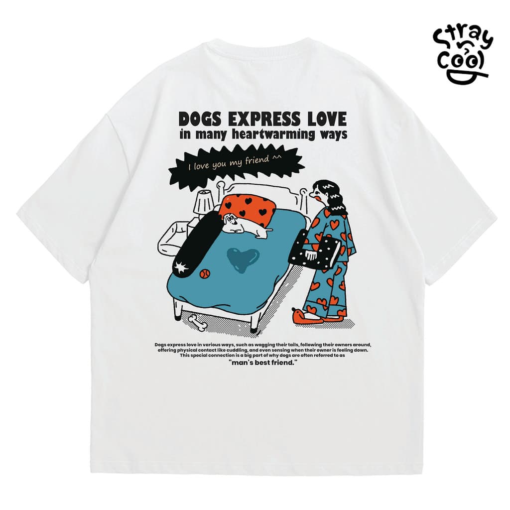 Strayandcool เสื้อยืดโอเวอร์ไซส์ "Yes, I am a dog person" Oversized T-shirt รูปที่ 1