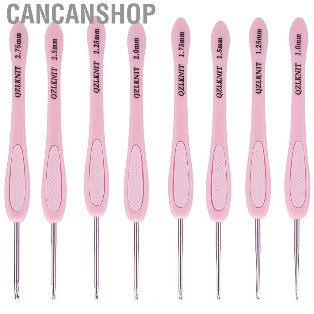 Cancanshop ตะขอโครเชต์ตามหลักสรีรศาสตร์ตั้งค่าเข็มถักราบ รูปที่ 7