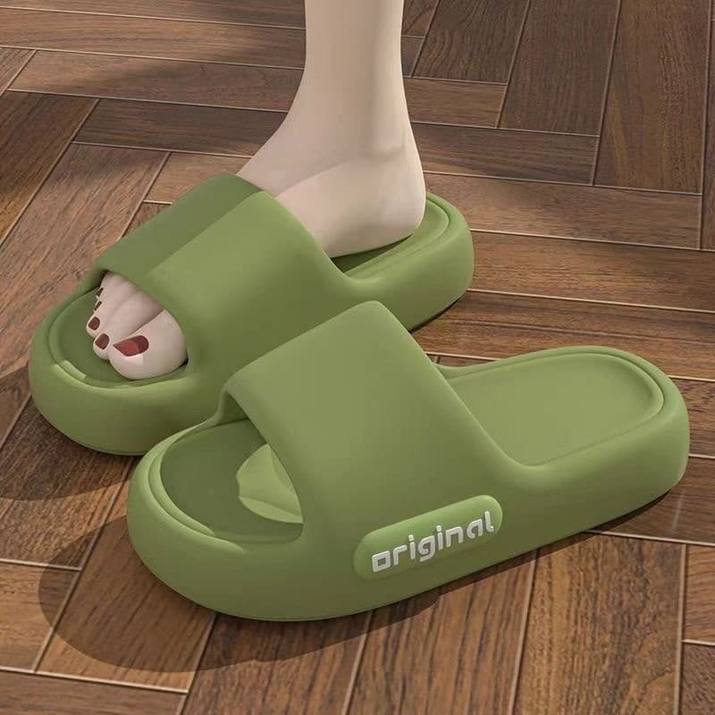 รองเท ้ าแตะผู ้ หญิงฤดูร ้ อนหนาSoledสวมใส ่ ด ้ านนอกรองเท ้ าแตะสีแดงขนาดใหญ ่ Anti-Slip Home Bath Muteคู ่ ขนาด x028 รูปที่ 8