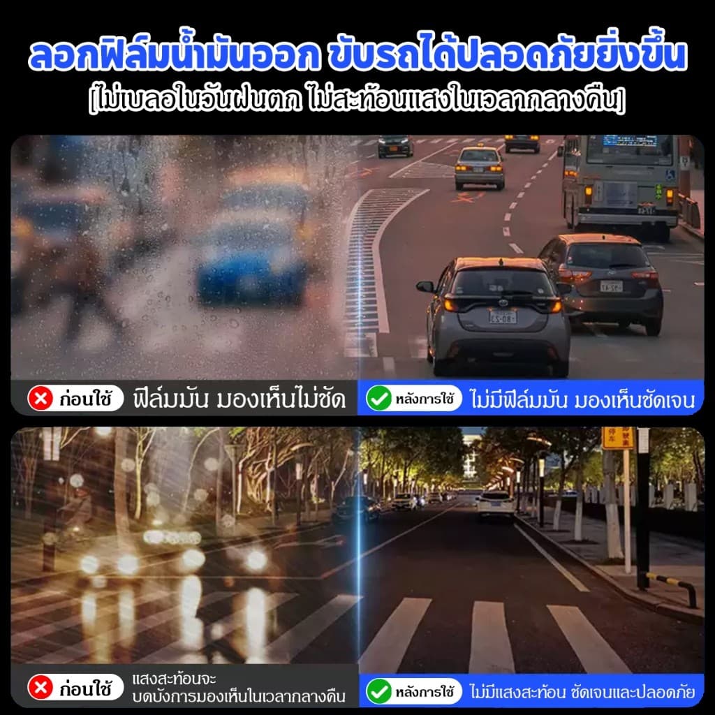 น้ำยาทำความสะอาดกระจก แบรนด์ WATTS ขจัดคราบสกปรก มินติดฟิล์ม คราบแมลง มูลนก บำรุง กระจกรถยนต รูปที่ 4