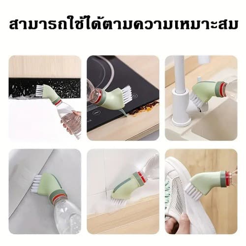 แปรงทำความสะอาดอเนกประสงค์ แปรงซอกซอน หัวแปรงทําความสะอาด อเนกประสงค์ ที่สามารถเชื่อมต่อกับขวดน้ำ รูปที่ 3