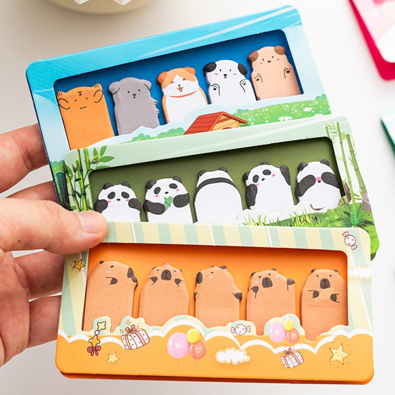 150 แผ่นสัตว์น่ารัก Paradise Seires Sticky Notes นักเรียนแบบพกพา Memo Pad น่ารักสัตว์ Series สติกเกอร์ฉลากกระดาษบันทึก รูปที่ 2
