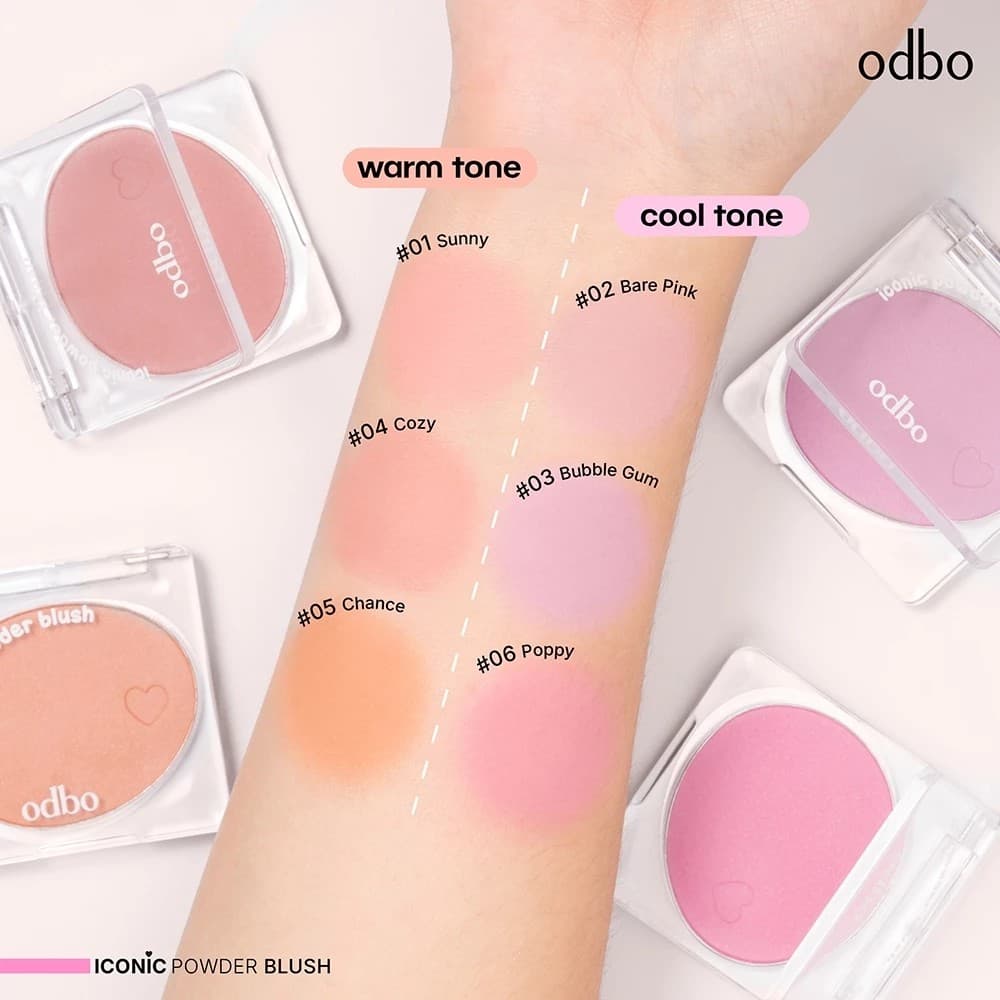Odbo Iconic Powder Blush od1325 โอดีบีโอ ไอโคนิค พาวเดอร์ บลัช ขนาด 4.2กรัม รูปที่ 6