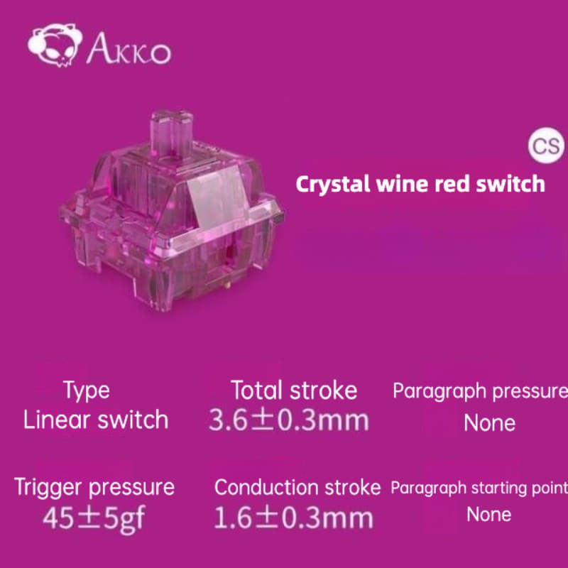 AKKO CS Series ที่กําหนดเองที่มีสีสันคีย์บอร์ดสวิทช์ Hot Swap Universal อุปกรณ์เสริม Cross ย่อหน้า Linear Touching Switch รูปที่ 7