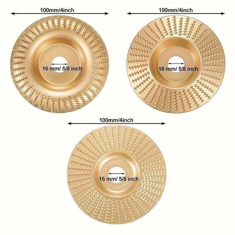 3pcs ใบขัดไม้ ใบเจียร์ไม้ ใบเจียร์แกะสลัก 100mm โลหะท บุ้งขัดไม้ แผ่นขัด แกะสลักไม้ ใบเจียร์แกะสลัก บุ้งขัดไม้ รูปที่ 2