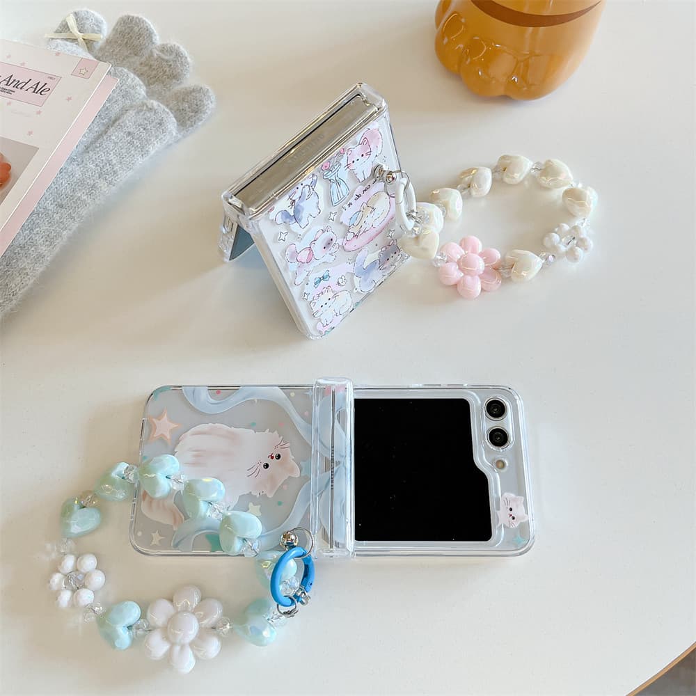 Bow Tie แมวน่ารักสําหรับ Samsung Galaxy Z Flip7 FE 6 5 4 3 รวมทุกอย่างป้องกันจี้กรณี Drop-proof ความคิดสร้างสรรค์สําหรับ Samsung Full Encirclement ปลอก รูปที่ 2