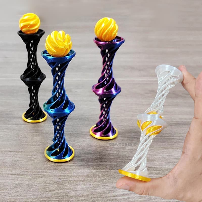 3D Double Layer Helical Tree ความหลากหลายเด็ก Decompression เครื่องประดับพิมพ์ Pyramid Passthrough Fidget ของเล่นของขวัญ รูปที่ 1