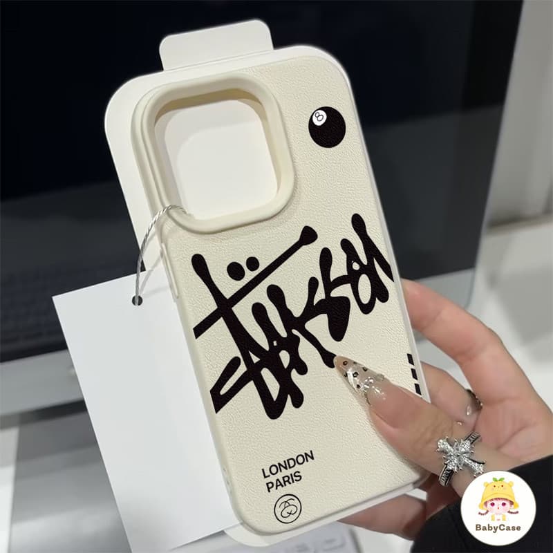 เคสไอโฟน 16 13 สำหรับ iPhone 15 11 16 13 12 14 Pro Max 7 8 14 15 Plus XR XS X Max ปกหนังสัมผัสตัวอักษรสร้างสรรค์สุดเท่ รูปที่ 1