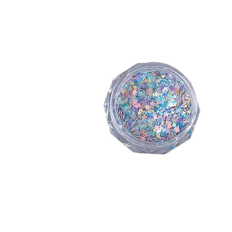 สไตล์ใหม่ มาการอง มินิดาวเลื่อมอุปกรณ์แต่งเล็บที่มีสีสันมินิดาวห้าแฉกกระพริบตกแต่งเล็บ รูปที่ 5