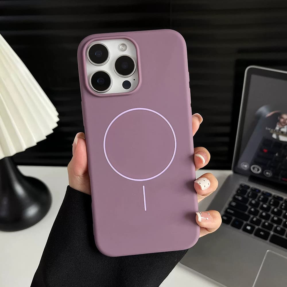 CODเคสไอโฟน Matte เคส iPhone 11 13 17 Air 14 16 12 15 Pro Max เคสอ่อนชาร์จไร้สายแบบแม่เหล็กเคลือบด้านใสบางเฉียบ รูปที่ 2