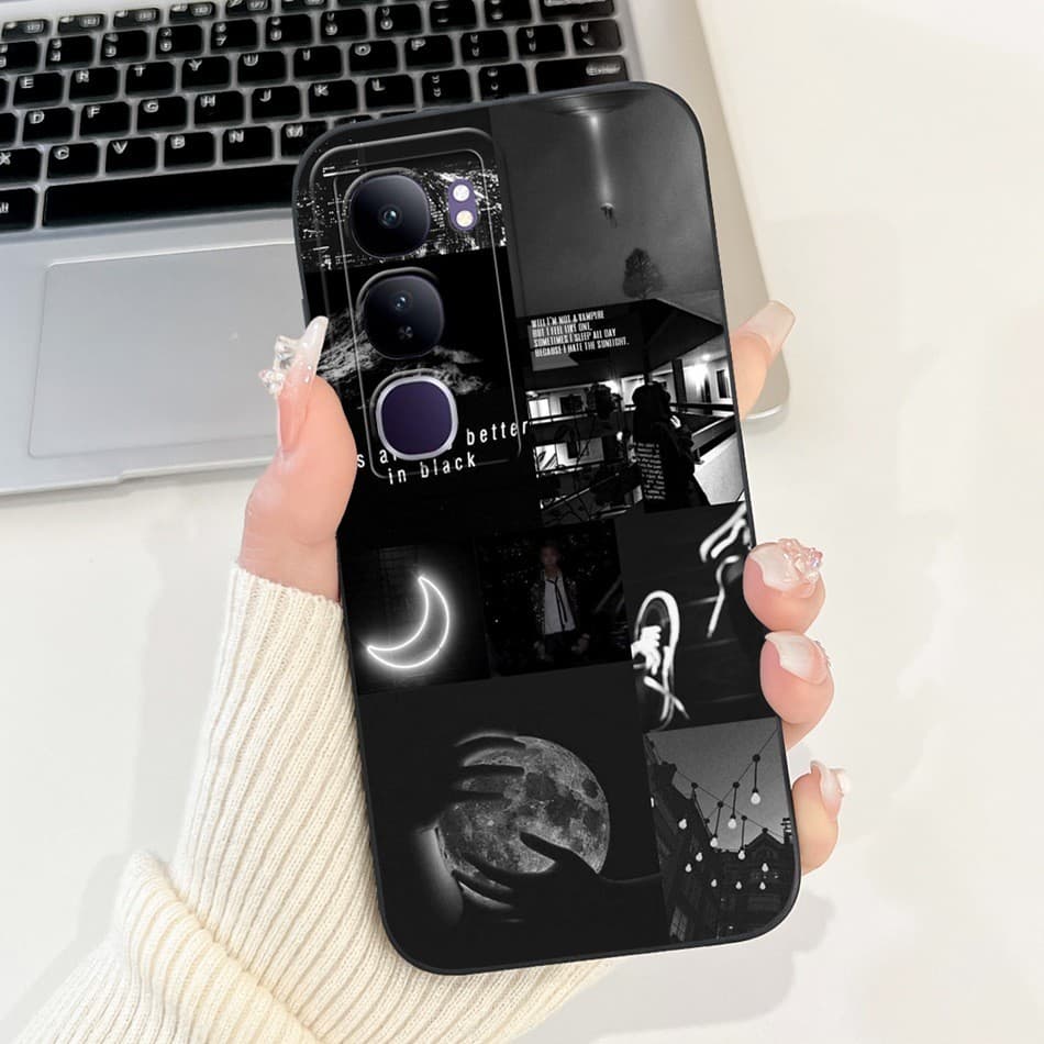 Vivo Y200 Cool Moon Milk Ripple รูปแบบเคสโทรศัพท์ Vivo Y200 5G เลนส์ป้องกันกรณีซิลิคอนอ่อน รูปที่ 9