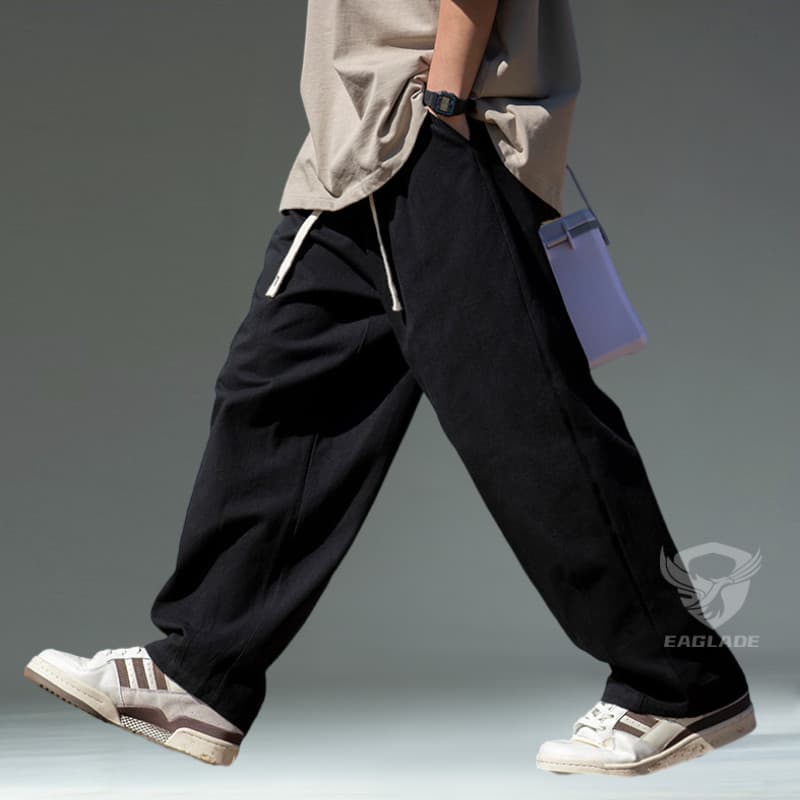 Eaglade Tactical Cargo Baggy Loose Pants for Men K2148 สีดํา B02 รูปที่ 3