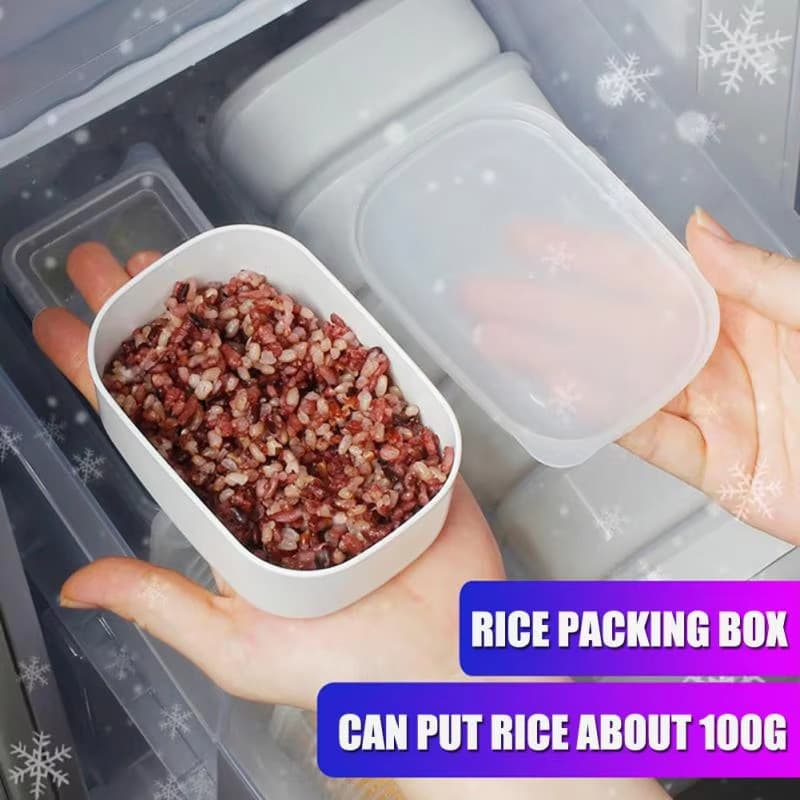 10 ชิ้นกล่องเก็บข้าว, พลาสติกเกรดอาหาร, ต้านเชื้อแบคทีเรีย, ตู้เย็นและตู้แช่แข็งปลอดภัย, ภาชนะเก็บเฉพาะสําหรับความสดชื่นยาวนาน รูปที่ 2