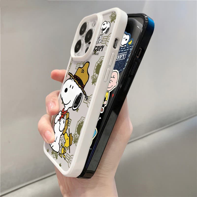 ปลอกสําหรับiPhone 11 16 14 15 12 13 Pro Max 16e 8 7 Plus XR X XS Max SE2020 2022 การ์ตูนที่มีสีสันSnoopyซิลิโคนกันกระแทก รูปที่ 7