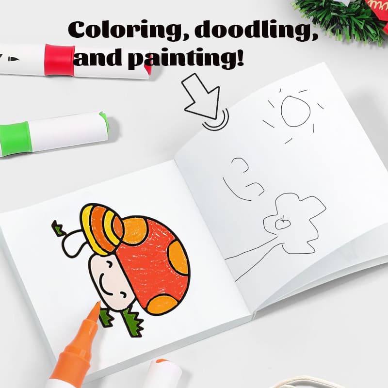 GeeToy 50 หน้ามินิกระดานระบายสีภาพวาดสนุก ดูเดิล ร่างภาพวาดการศึกษาของเล่นของขวัญสําหรับเด็ก รูปที่ 2
