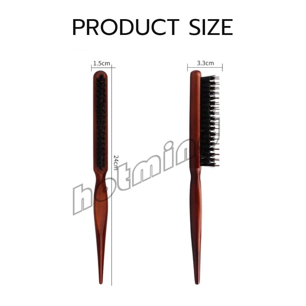 HD หวีจัดแต่งทรงผมมืออาชีพ ที่จับพลาสติกจับถนัดมือ หวีผมขนแปรงไนลอน Styling comb รูปที่ 9