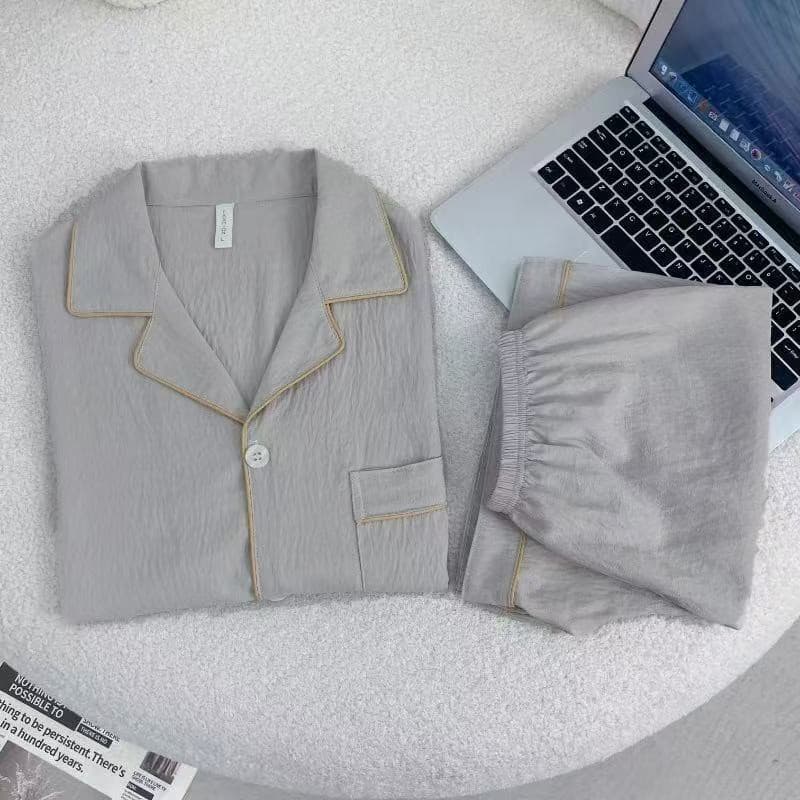 3333-1 B ชุดนอนแขนสั้นขาสั้นผู้ชายผ้าคอตตอน ชุดนอนสีพื้นเกรดพรีเมี่ยม ผ้านุ่มลื่นใส่สบาย จากดไทย รูปที่ 5