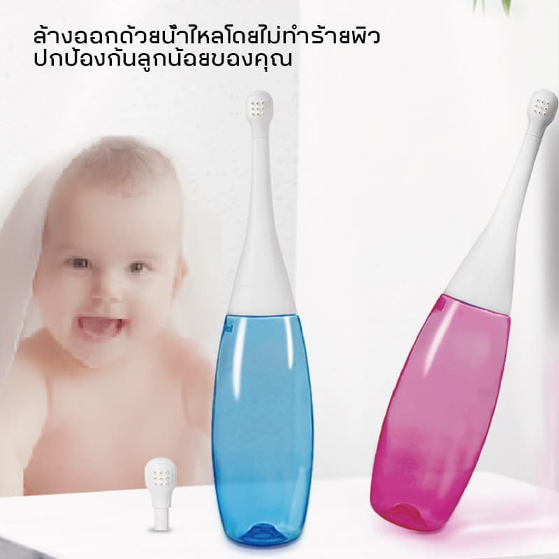 COD ที่ฉีดชำระแบบพกพา ที่ฉีดก้นพกพา 500ml หัวตรง หัวโค้ง ฝาป้องกันฝุ่น*2 พกพาสะดวก ถูกสุขอนามัย รูปที่ 2