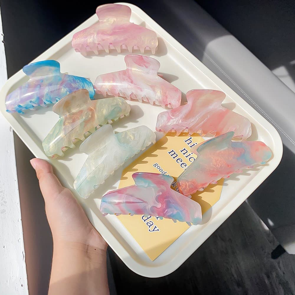 เกาหลีเปลี่ยนสีรอยขีดข่วนคลิปอะคริลิฉลามขนาดใหญ่คลิปอารมณ์หวานกิ๊บหญิงด้านหลังศีรษะ รูปที่ 4