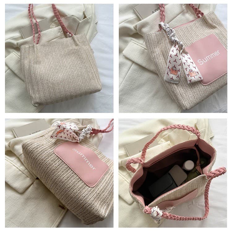 HiH shop: กระเป๋าใบใหญ่สำหรับผู้หญิงสะพายข้างได้ถือได้หนัง มีซิปด้วย SP7159 รูปที่ 4