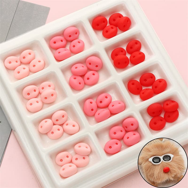 20ชิ้นอะคริลิน่ารักจมูกสีชมพูหมูจมูกอุปกรณ์เสริมตุ๊กตาตุ๊กตาจมูกแพทช์ทําเองตุ๊กตาทํามือ รูปที่ 4