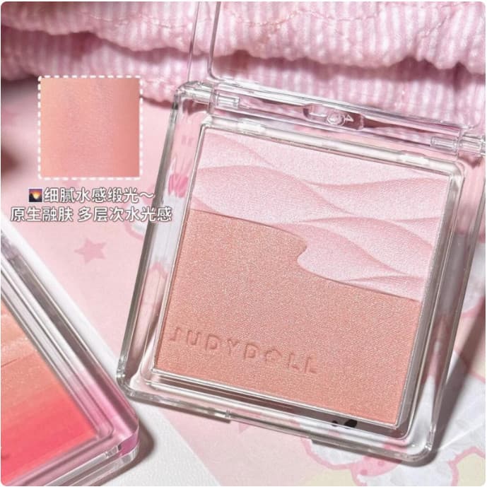 Judydoll 2-in-1 บลัชออนเนื้ออบ สองสี Matte Expansion & Satin Glow Highlight ปรับรูปหน้า 3D รูปที่ 7