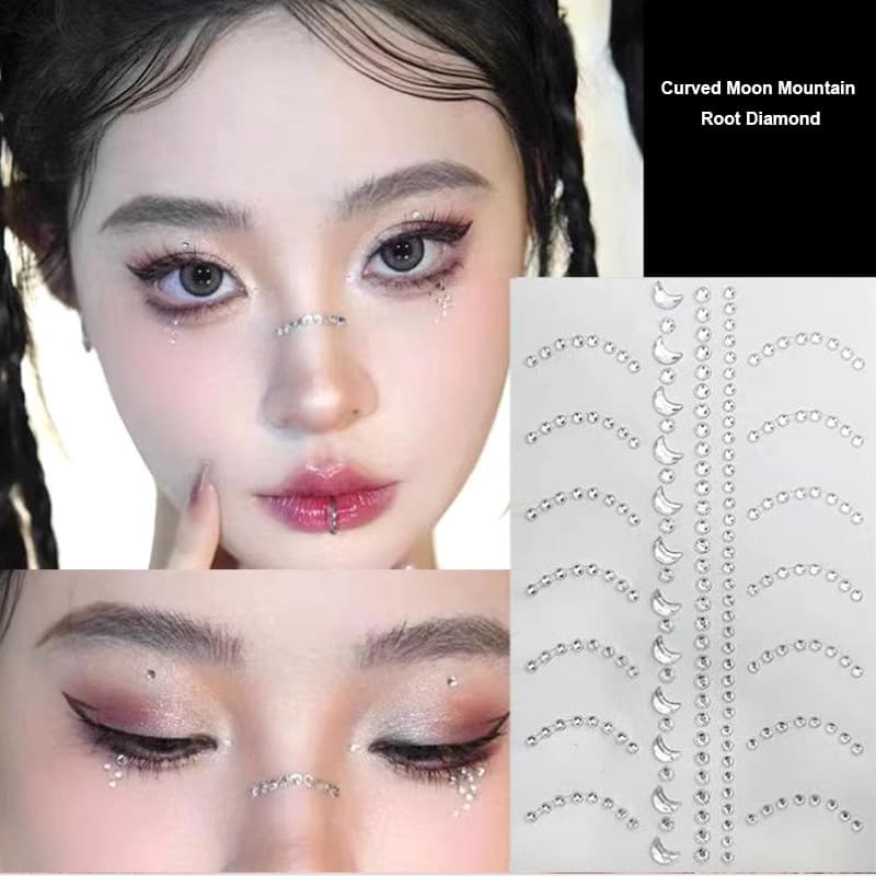 COD-ในไทยสติกเกอร์เพชร DIY ประดับโบว์รูปดาว3D สีสันสดใส ตกแต่งใบหน้า สำหรับผู้หญิง เครื่องประดับแฟชั่น-Kri รูปที่ 8