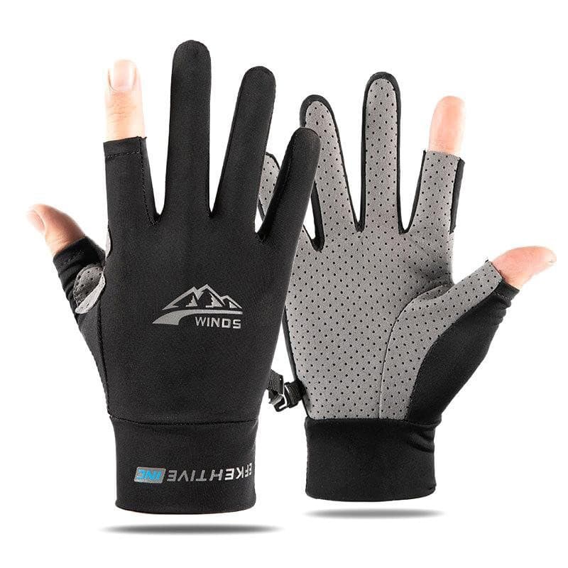 KINGMEN 1-2 วัน Ice Silk Gloves UV ถุงมือกันยูวี ถุงมือไรเดอร์ ตกปลา ออกกำลังกาย รูปที่ 8