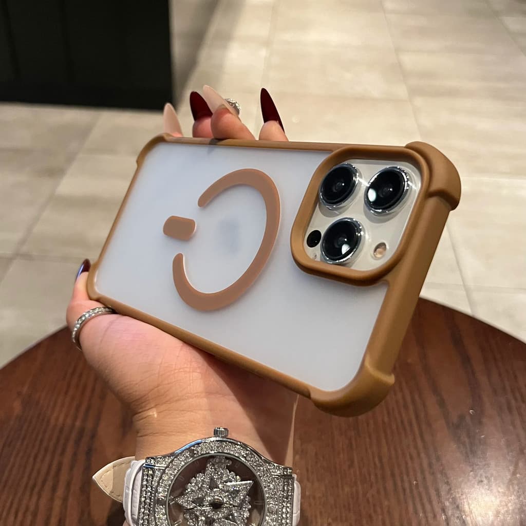 กันกระแทก Matte Clear กันชนสําหรับ iPhone 16 16E 15 14 Plus 13 12 11 Pro Max สําหรับแม่เหล็กชาร์จไร้สาย Capa Cover รูปที่ 8