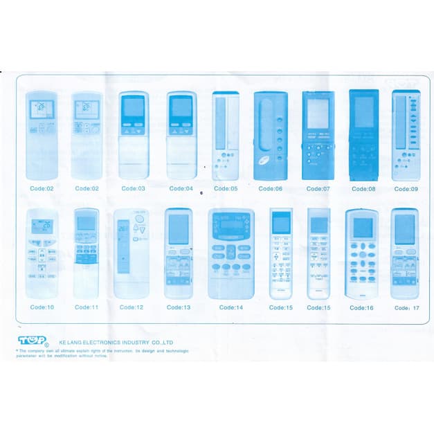 รีโมทแอร์ครอบจักรวาล สำหรับแอร์ยี่ห้อ ไดกิ้น DAIKIN Universal Air-con remote รูปที่ 7