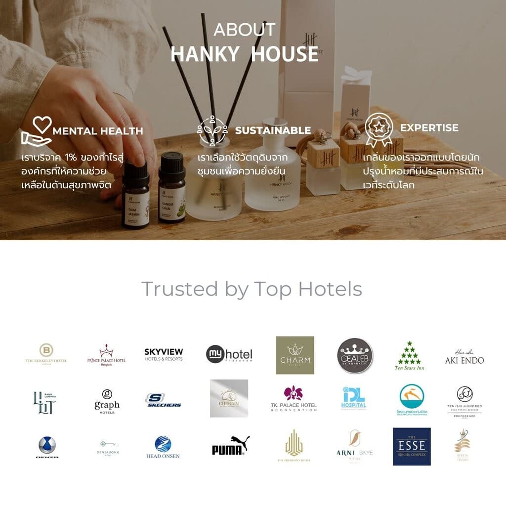 Hanky House น้ำมันหอมระเหย 10ml กลิ่นโรงแรมหรู น้ำหอมอโรม่า Fragrance Aroma Essential น้ำมันหอม Oil รูปที่ 7